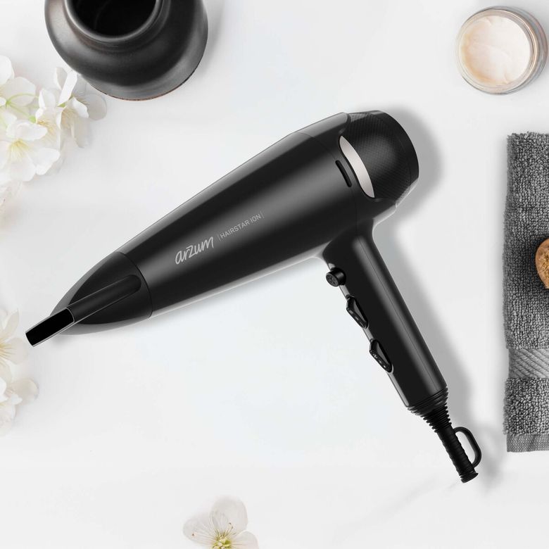 -3099- Arzum Ar5138 Hairstar Ion Saç Kurutma Makinesi 2300 W, 2 Hız, 3 Isı Ayarı, Siyah