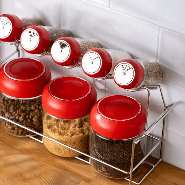 3.199 TL. Emsan Simple Standlı Baharatlık Seti 8'li