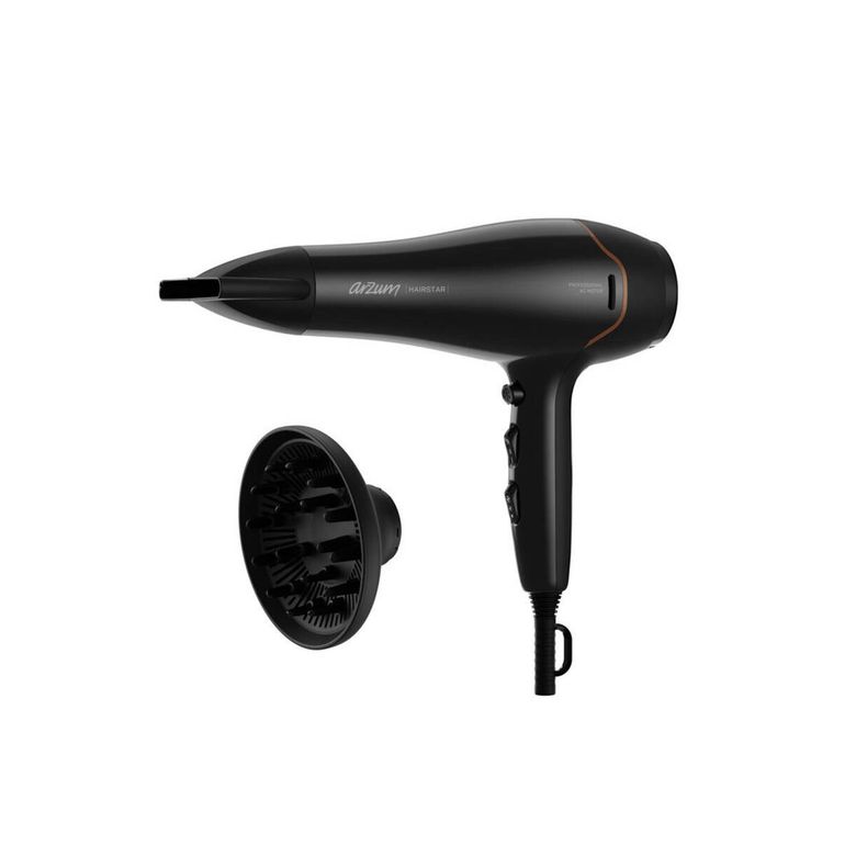 -3499- Arzum Ar5142 Hairstar Profesyonel Saç Kurutma Makinesi 2300 W, 2 Hız, 3 Isı Ayarı, Siyah