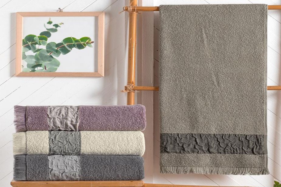 ₺349,95-** Schafer Home Crepe Armürlü Havlu 50X90 Cm-Gri