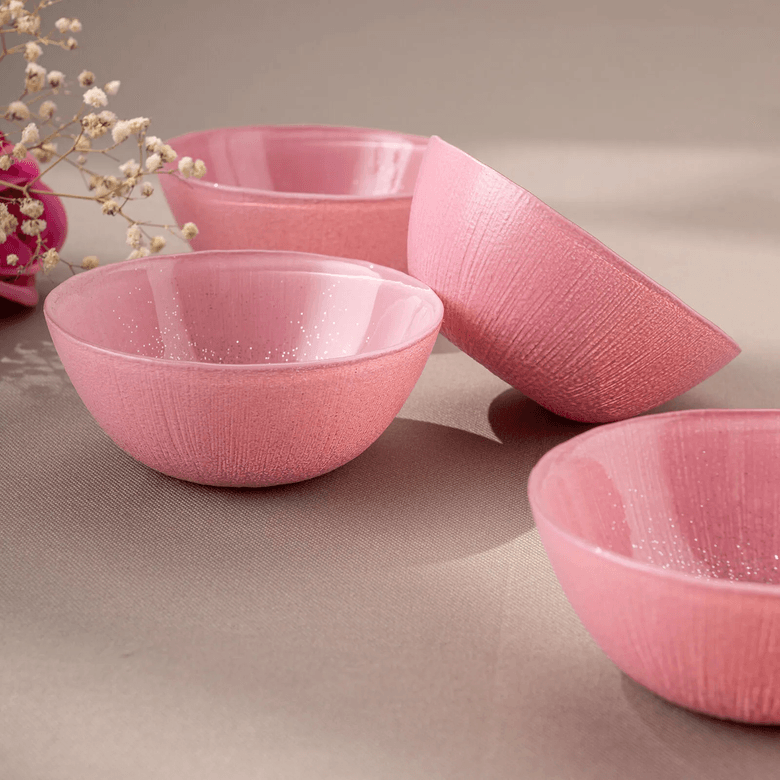349,99 TL.. Emsan Pastel 4 Parça Cam Kase 10 Cm Pembe