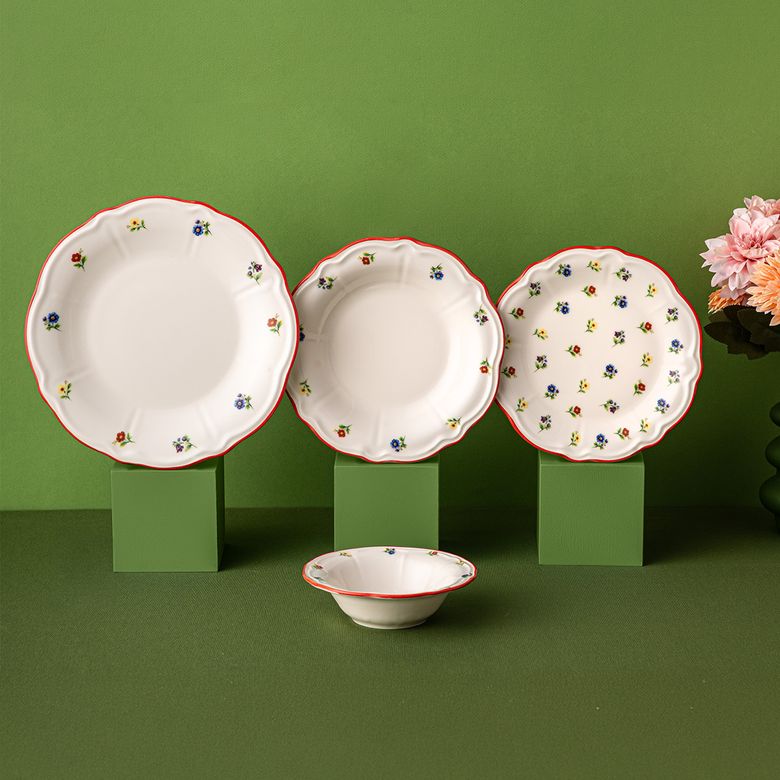 3.999 TL: Emsan Bahar Porselen 24 Parça 6 Kişilik Yemek Takımı