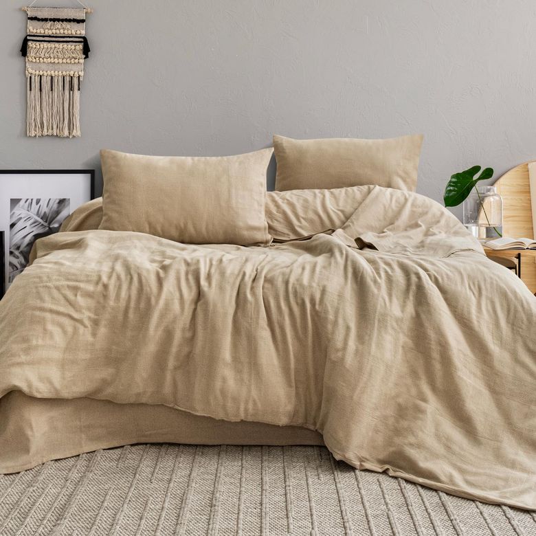 ₺3.999,0 Schafer Home Etamine Pamuk Çk Nevresim Takımı 4 Parça Cappuccino