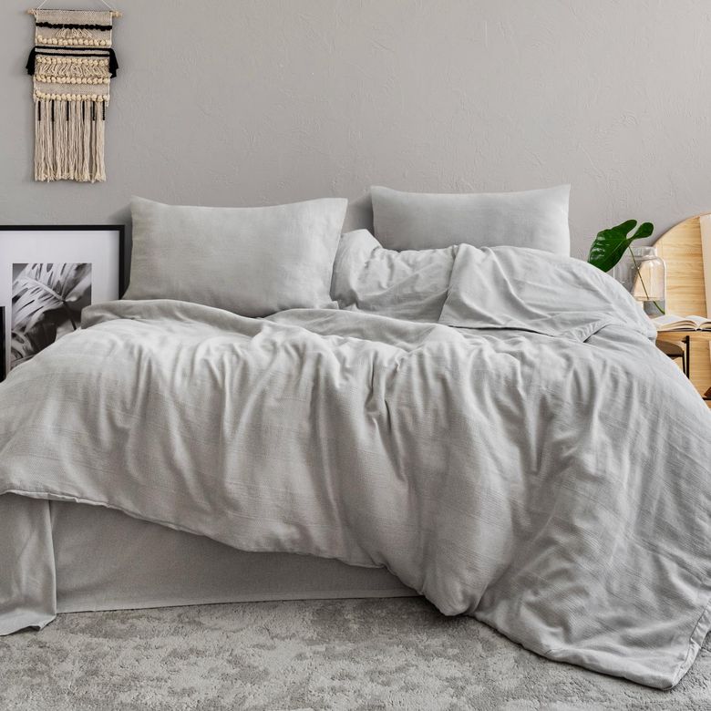 ₺3.999,00*- Schafer Home Etamine Pamuk Çk Nevresim Takımı 4 Parça Gri