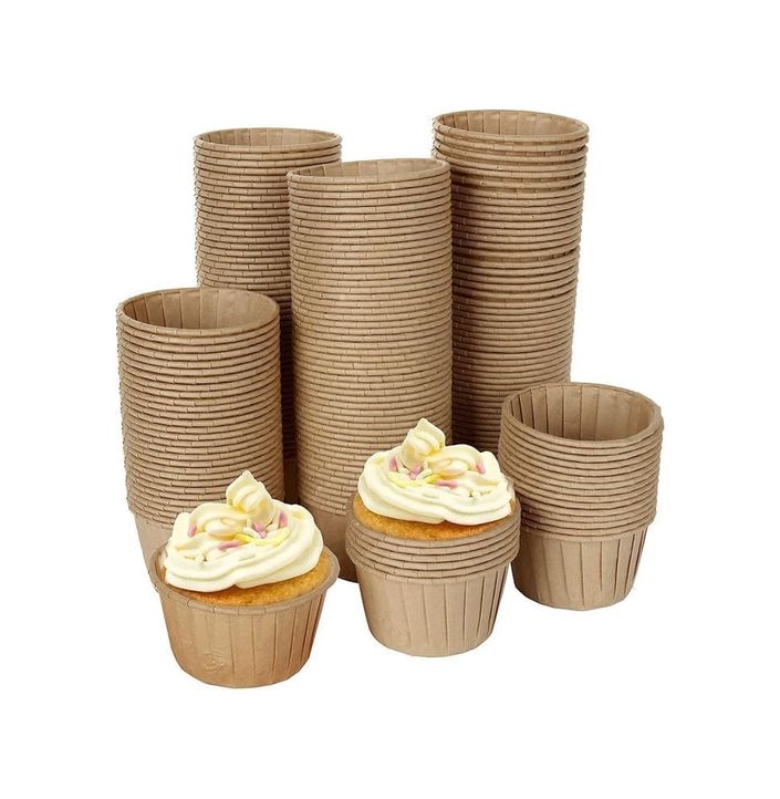 3DMakerpro 131621461 Muffin Cupcake Kek Kalıbı Kapsülü Kraft Renk, 20 Adet Tek Kullanımlık Brownie, Muffin, Cupcake Pişirme Kağıdı Ve Kek Kapsülü