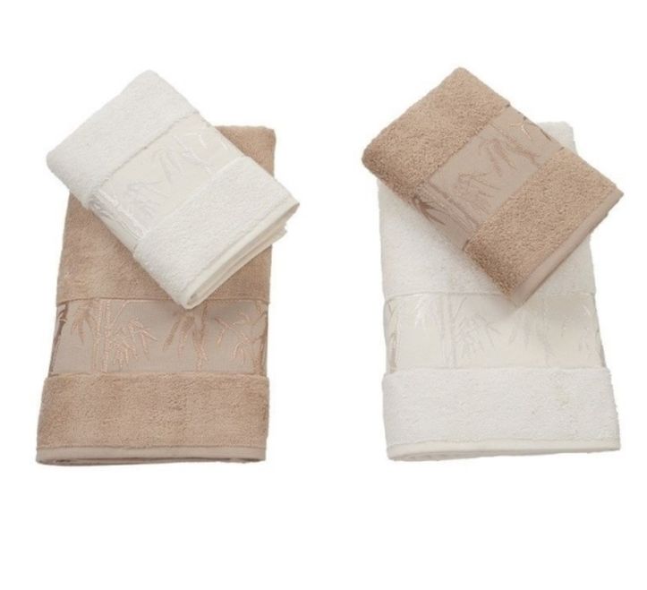 4 Parça Bamboo Hamam Seti (Büyük Boy), Banyo Havlu Takımı