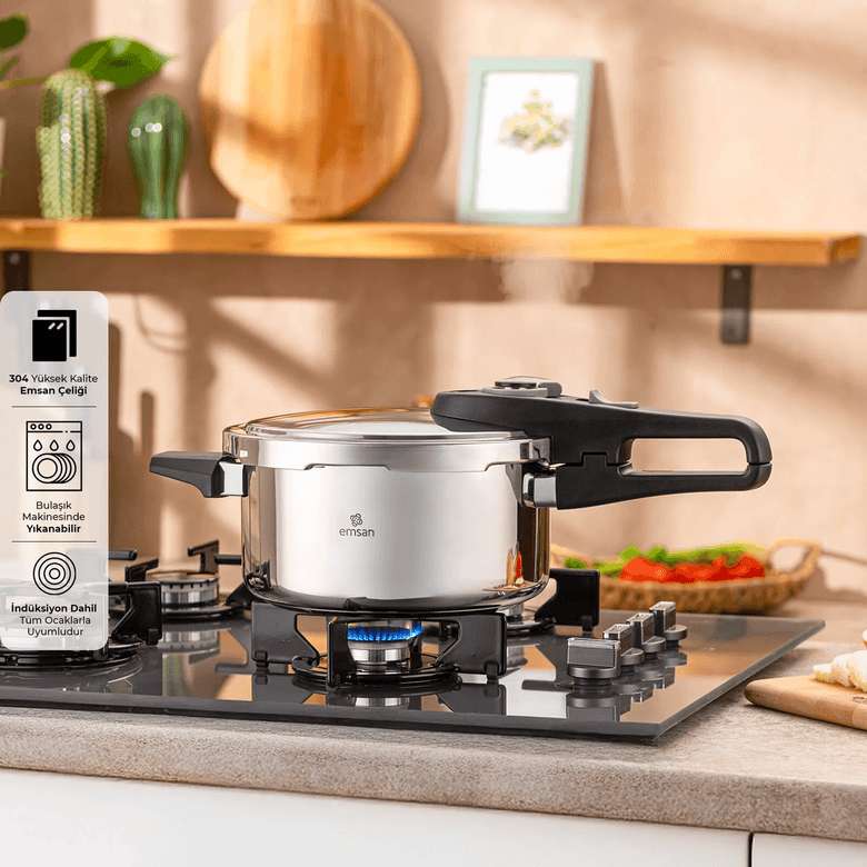 4000: Emsan Fast Cooker Çift Emniyetli Düdüklü Tencere 4 Lt