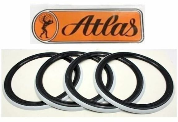 41064188 Oto Lastik Yanağı 17.5 Jant Siyah Beyaz 4 Adet Atlas