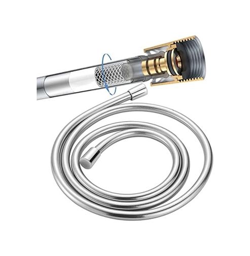 4444 Taş 133236465 5 Fonksiyonlu El Duşu Başlığı + 150Cm Ekstra Uzun Duş Hortumu Spirali / 2&apos Li Lüks Duş Seti Takımı