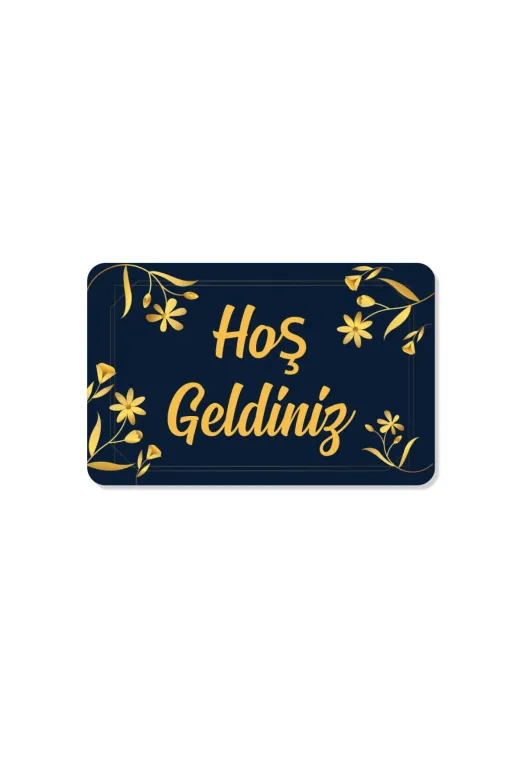 4455615ghgb44651001 Hoş Geldiniz Yazılır Dekoratif Dış Kapı Önü Ve Iç Mekan Paspası Yıkanabilir