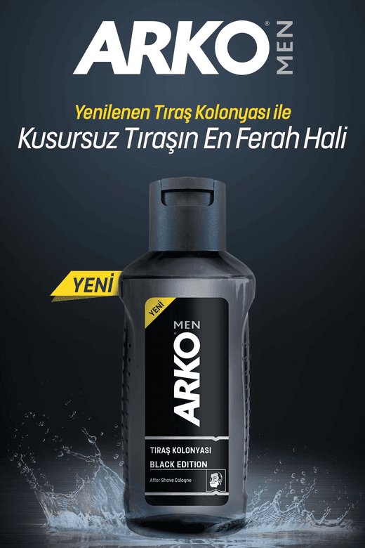 454fsd5fdf Arko Tıraş Kolonyası 255Ml Black Edition