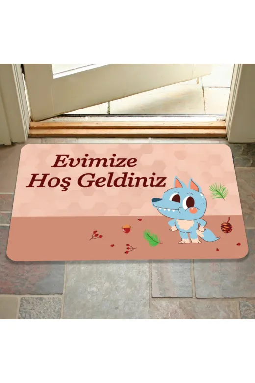 45615g554651001 Hoş Geldiniz Yazılır Dekoratif Dış Kapı Önü Ve Iç Mekan Paspası Yıkanabilir