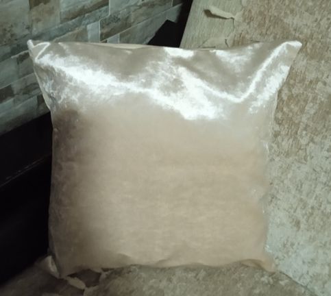 4lü Lüks Kadife Kırlent Kılıfı Düz Krem