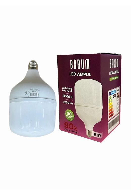 50Watt Barum 50 Watt E27 8000K 4250Lm 90% Enerji Tasarruflu Torch Led Ampul 1 Adet