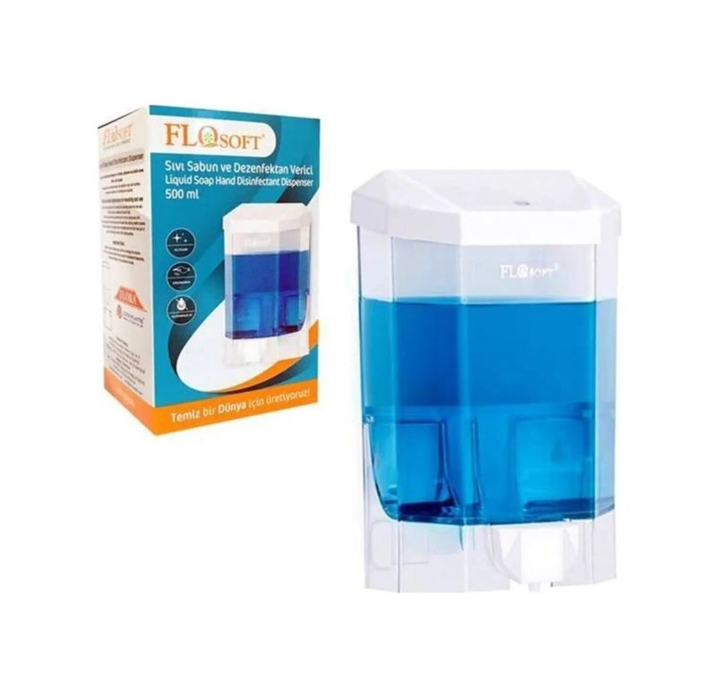 5212096 Plastik Büyük Şeffaf Sıvı Sabunluk 1000 Ml. Royaleks-F086 Diğer