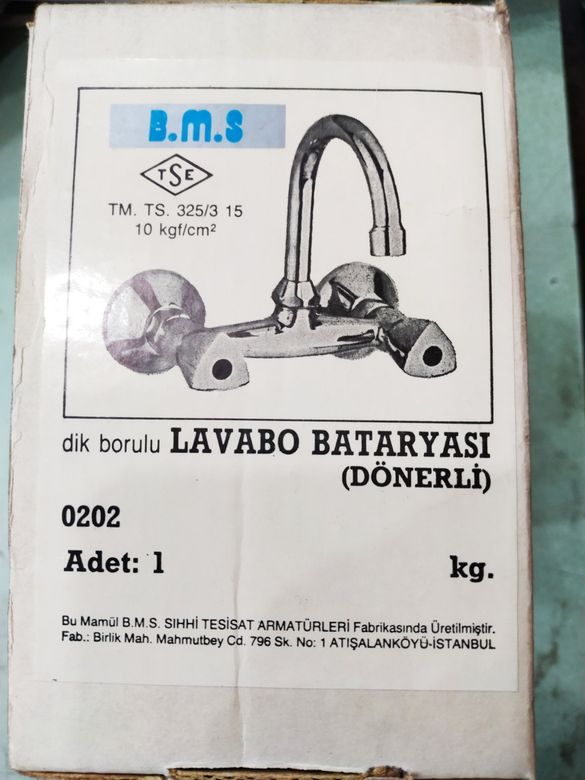 5222405 Bms Lavabo Bataryası Duvardan Monte Agır Gövde