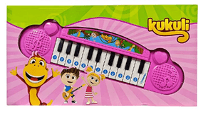 5286873256512 Brother Toys Kukuli İlk Elektronik Piyanom Pembe Oyuncak Piyano Kukuli Şarkılı Kutulu