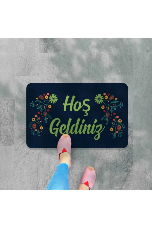 545448712000qq Hoş Geldiniz Yazılır Dekoratif Dış Kapı Önü Ve Iç Mekan Paspası Yıkanabilir