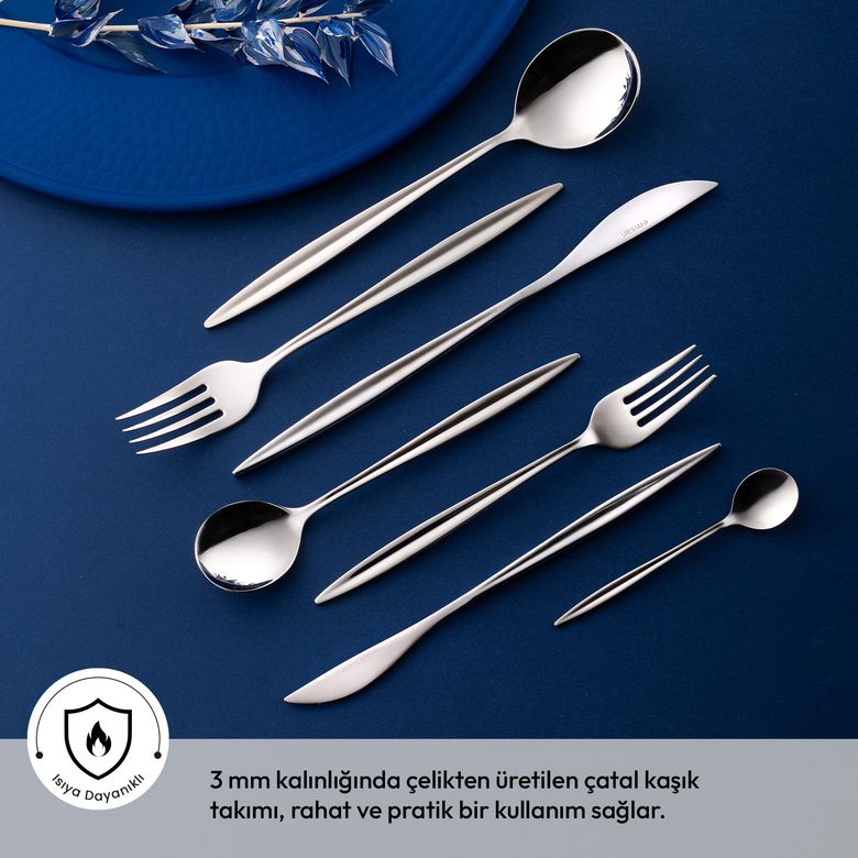 5.999 TL< Emsan Nova 84 Parça 12 Kişilik Çatal Kaşık Bıçak Takımı