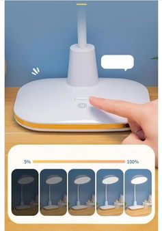 60 Led Masa Lambası Dört Lityum Pil Şarj Edilebilir Masa Lambası, Üç Seviyeli Renk Tonlama Dimerli