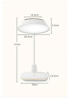 60 Led Masa Lambası Dört Lityum Pil Şarj Edilebilir Masa Lambası, Üç Seviyeli Renk Tonlama Dimerli