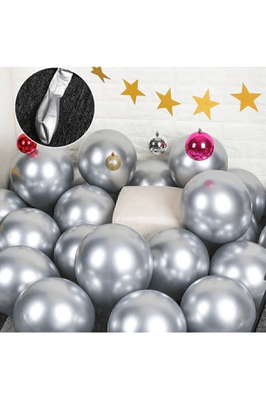 60262024 Gemar 50'li Metalik Gümüş Balon 33*13