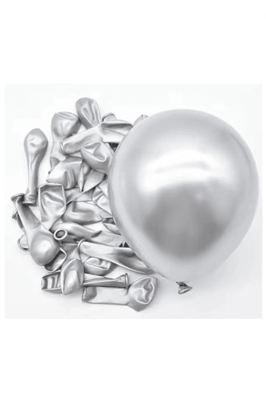 60262024 Gemar 50'li Metalik Gümüş Balon 33*13