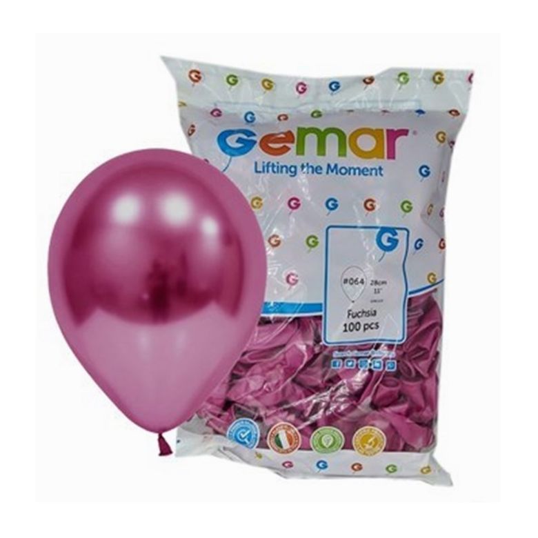 60292024 Gemar 100'lü Metalik Pink Rose Balon 13*5