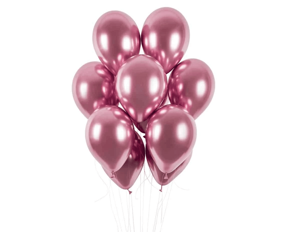 60292024 Gemar 100'lü Metalik Pink Rose Balon 13*5