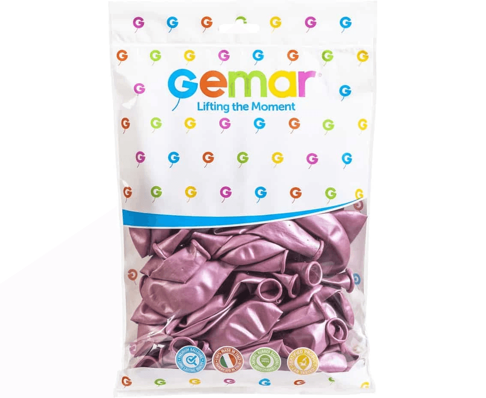 60302024 Gemar 50'li Metalik Pink Rose Balon 33*13