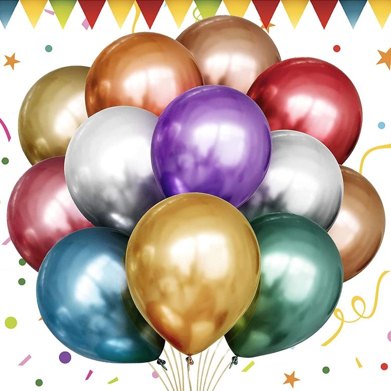 60312024 Gemar Metalik Balon Karışık Renk 100'lü Paket - 28*11