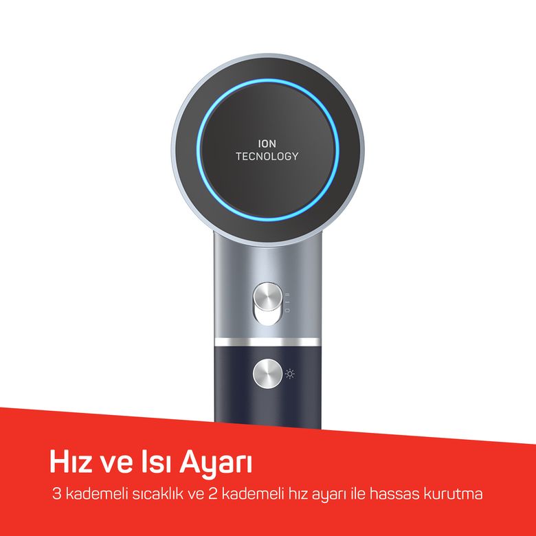 -7779- Arzum Ar5169 Revolution Profesyonel İyonlu Saç Kurutma Makinesi 1600W, Bldc Motoru, Platin Gri