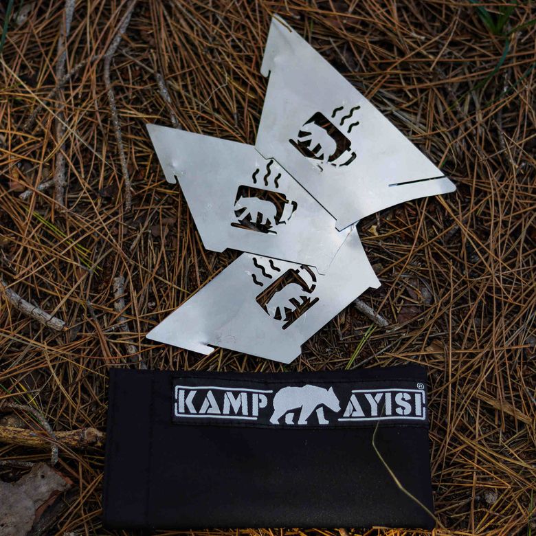8684432001402 Kamp Ayısı® Barista Dripper™ Filtre Kahve Damıtıcı: Katlanır Paslanmaz Metal Kahve Demleme Aparatı