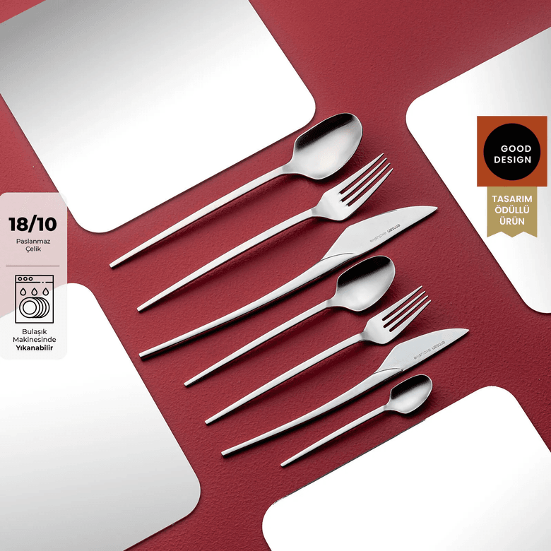 9.999 TL( Emsan Fair 84 Parça 12 Kişilik Kutulu Çatal Kaşık Bıçak Takımı