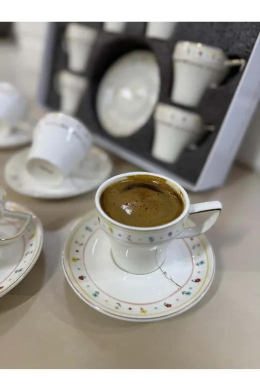 ACAR SOF6767 Made With Love Porselen 6 Lı Kahve Fincan Takımı 8176