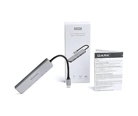 ACER 131612289 Dark Usb 3.1 Type-C 6 İn 1 Hdmı/tf Sd Kart Okuyucu/usb 3.0 & Usb 2.0 / Usb-C Pd Dönüştürücü Çevirici Hub Dk-Ac-U31X38