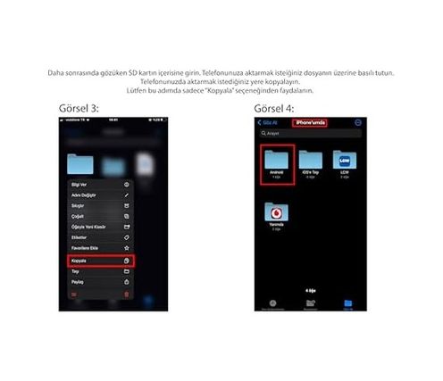 ACER 132738776 Nk1022 Apple İphone İpad Lightning To Sd Camera Reader Sd Micro Sd Kart Okuyucu Kablo Adaptör-Beyaz