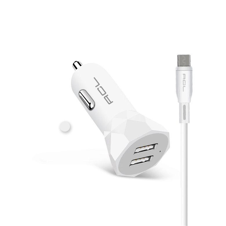Acl Ac-89 Micro Usb Kablolu 2.4A Usbx2 Araç İçi Şarj Aleti