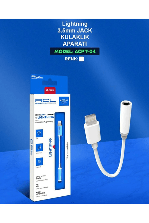 Acl Acpt-04 Lightning Kulaklık Aparatı Dönüştürücü