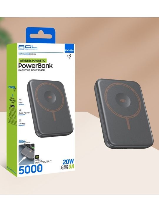 ACL Pw-126  20W 3A, Akıllı Saat Şarjı Destekli Powerbank