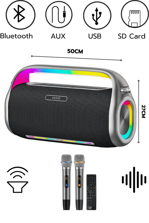 Acl Xl-Sp923 300W, 30.000Mah Çift Mikrofonlu Wireless Hoparlör