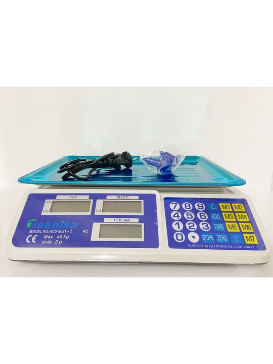 ACS-809T Teknika Elektronik Pilli Terazi Market Manav Terazi 40 Kg