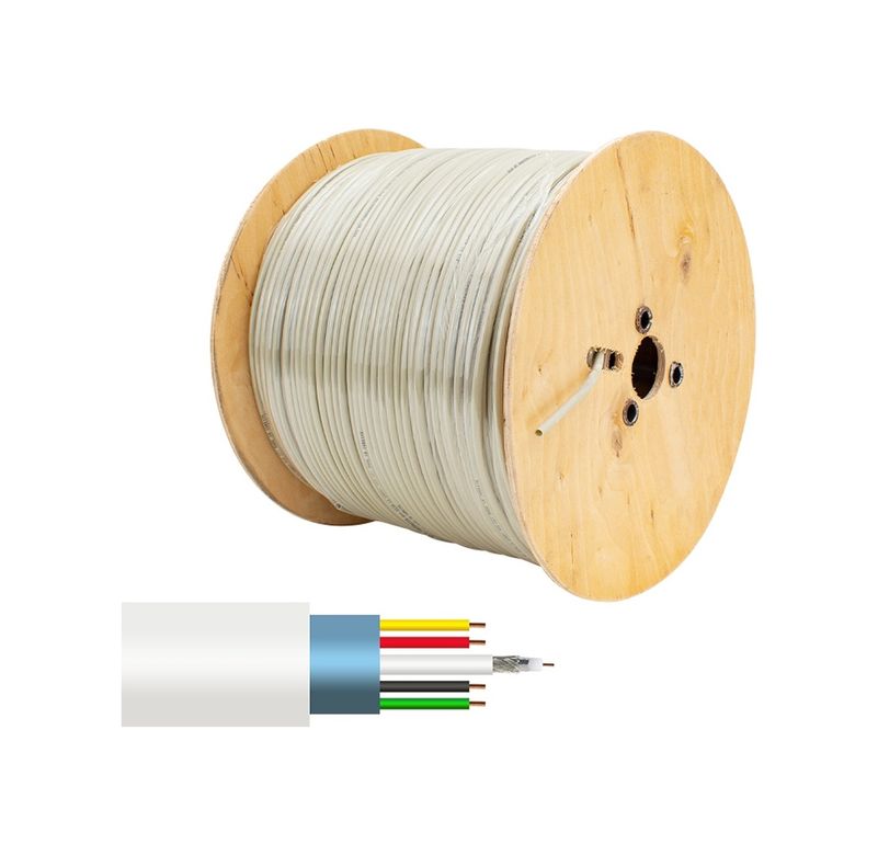Adler 3363015 Kamera Kablosu Cctv Bakır Cu 4+1 X 0.22 500 Metre 4434
