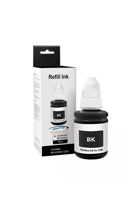 Afila Cgi-490B - Siyah Dye Şişeli 790 - 190 - Uyumlu Mürekkep 135Ml (Canon )