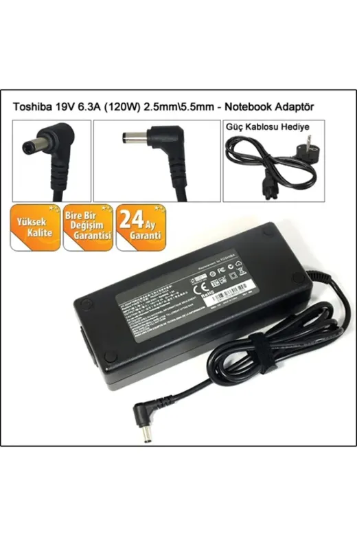 Afila NA-KR60890 İyikialdinAdaptör-3423 Toshiba Satellite P30, P35 Notebook Adaptör - 120W / 19V 6.3A