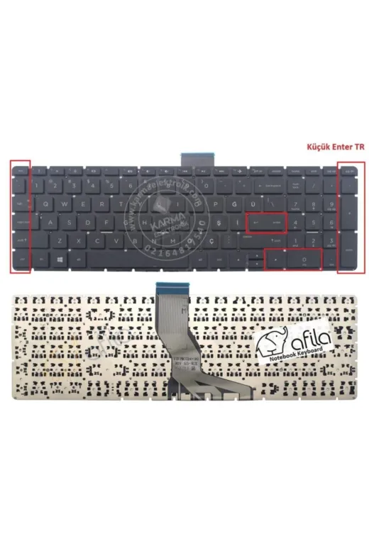 Afila NK-KR30552BGM..-x.1Z8 Hp Pavilion Gaming 15-Ec0012Nt (8Ey98Ea) Notebook Klavyesi, Yeşil Tuş Takımı (Siyah Tr) Işıklı
