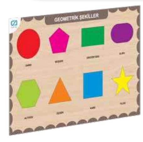 Ahşap Geometrik Şekiller Eğitici Set