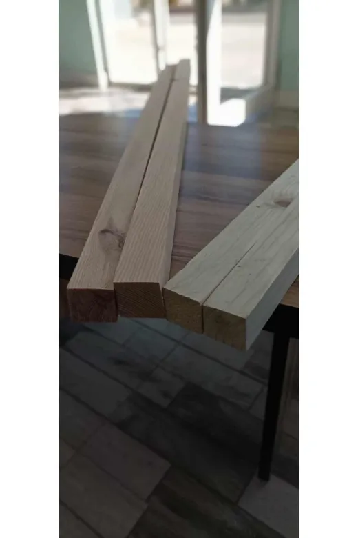 Ahşap TYC00532105765 4 Adet Silinmiş Çam Çıta , Tahta Ve Taslak ( 4 Cm X 4 Cm X 100 Cm )