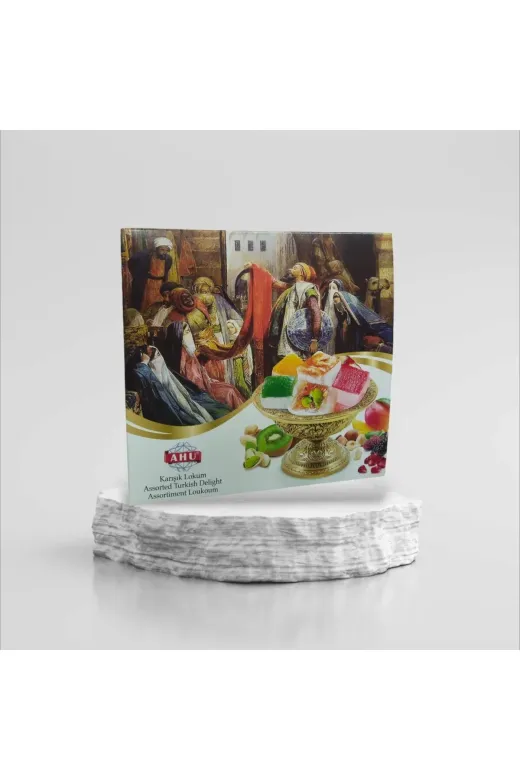 AHU AHU-KT-0000500026 Karışık Meyveli Antep Fıstıklı Ve Fındıklı Lokum - 250 Gr