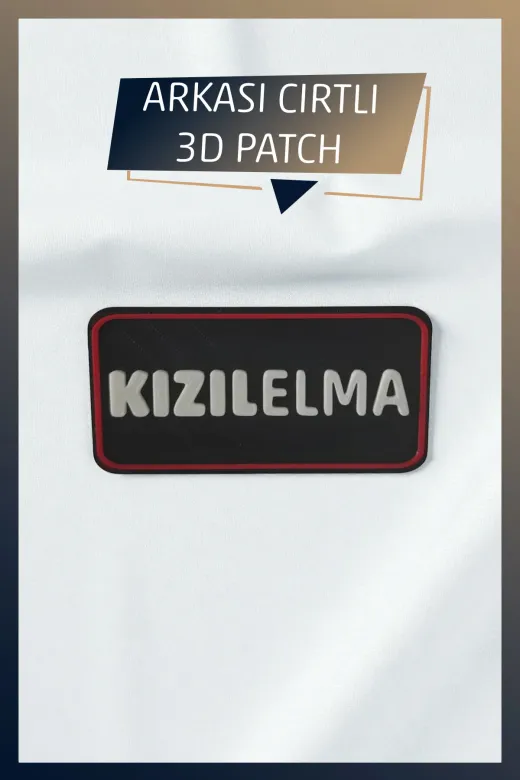 AHWALL AHWPTCH00004 Kizilelma Temalı Yeni Nesil 3D Baskı Arkası Cırtlı Patch/peç/arma